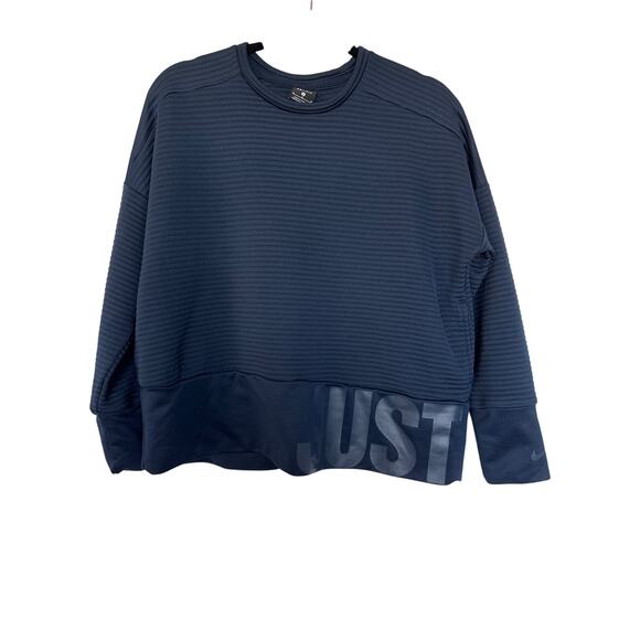 Nike Dri-Fit Just Do It Cropped Ribbed Pullover, M (as is) - Picture 1 of 6